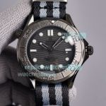 Replica Omega Seamaster Diver 300m Black Watch Black Nylon Strap